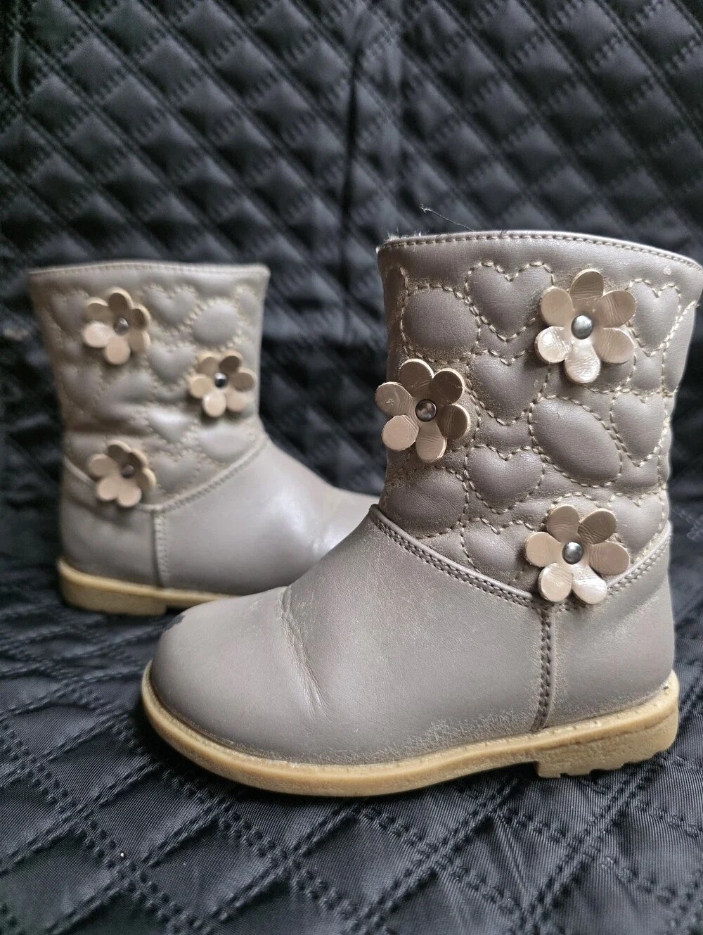 Rachel Shoes Kids Boots in Light Tan Rubber Sole